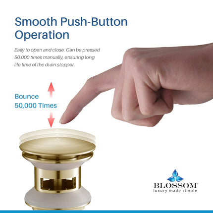 1-1/4” Brass Pop-up with Overflow