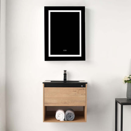 Bergen 24 Inch Luxury Designer Floating Vanity (Dual LED Illuminated) (Vanity Only)
