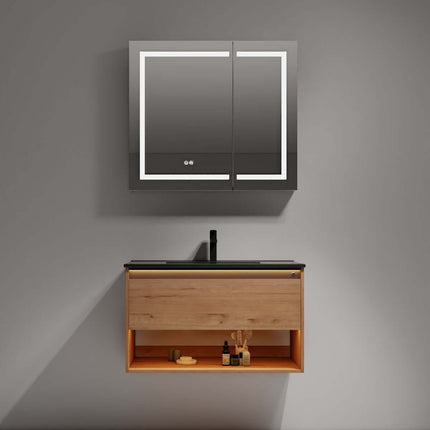 Bergen 36 Inch Luxury Designer Floating Vanity (Dual LED Illuminated) (Vanity Only)