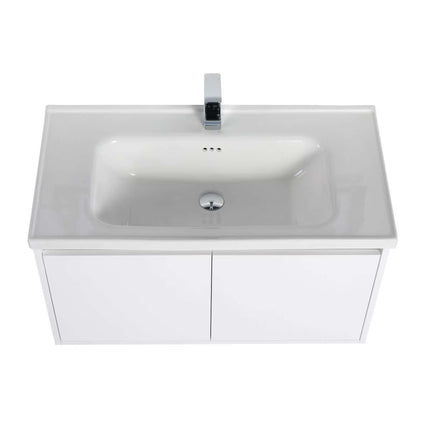 Bern 36 inch Modern Floating Vanity with One-piece Ceramic Sink and Countertop