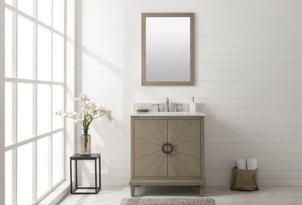 Natural Sunburst 30 Inch Bathroom Vanity