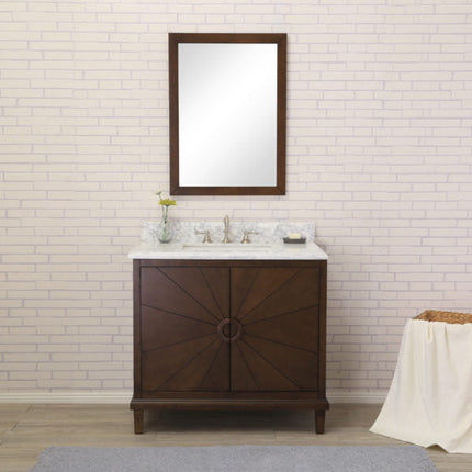 Natural Sunburst 36 Inch Bathroom Vanity