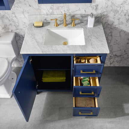 Paneled Classic 36 Inch Traditional Vanity