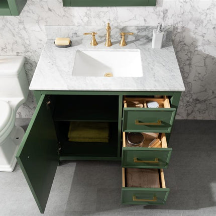 Paneled Classic 36 Inch Traditional Vanity