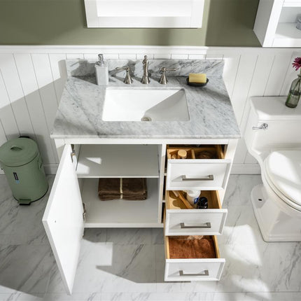 Paneled Classic 36 Inch Traditional Vanity