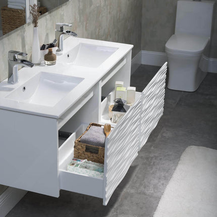 Paris 48 inch Modern Designer Floating Double Vanity (Cabinet Only)