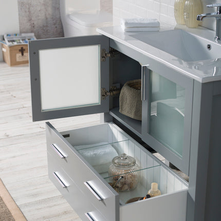 Sydney 36 Inch Traditional Vanity with Frosted Glass