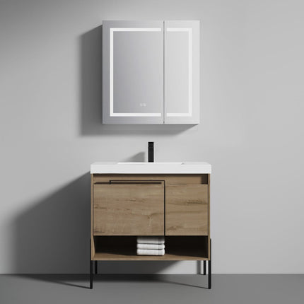 Turin 36 Inch Sleek and Modern Wood Vanity