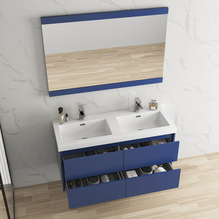 Valencia 48 Inch Refined Modern Floating Double Vanity